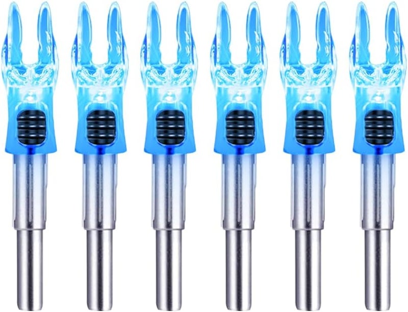 DEEPOWER Store S Lighted Nocks for Arrows .244/6.2mm 6/12 Pack Lighted Arrow Nocks for Archery Hunting - Image 1